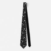 Black and White Custom Necktie Krawatte (Vorderseite)