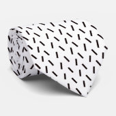 Black and White Custom Necktie Krawatte (Gerollt)