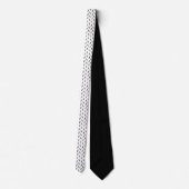 Black and White Custom Necktie Krawatte (Rückseite)