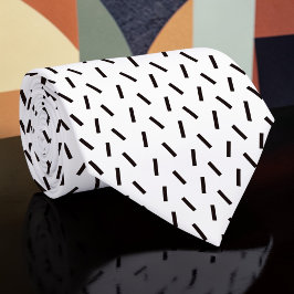 Black and White Custom Necktie Krawatte