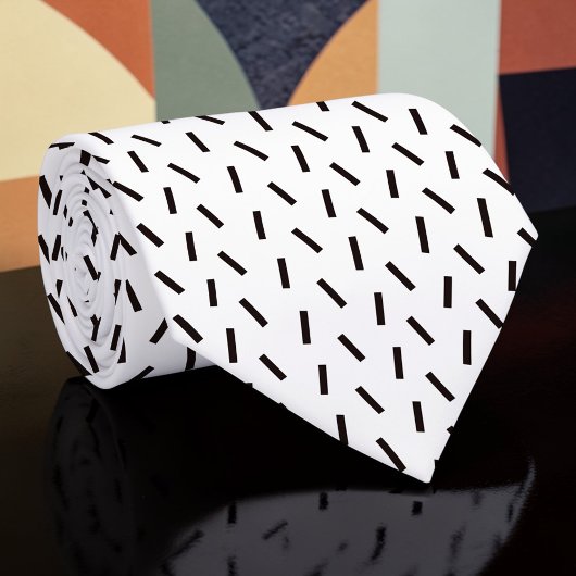 Black and White Custom Necktie Krawatte