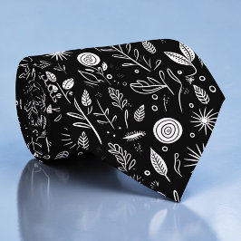 Black and White Custom Necktie Krawatte