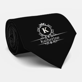 Black and White Custom Royal Neck Tie Krawatte