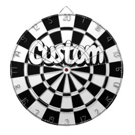Black And White Customizable Text Dartscheibe