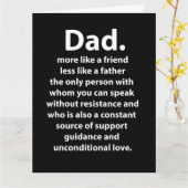 Black and White Dad Daddy Quote Karte (Gelbe Blume)
