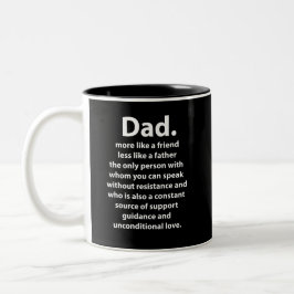 Black and White Dad Daddy Quote  Zweifarbige Tasse