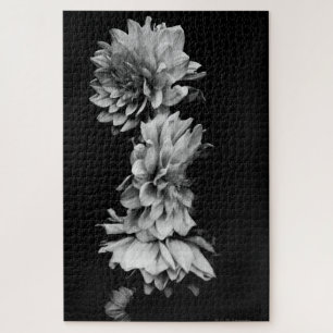 Black-and-White Dahlia Trio Puzzle