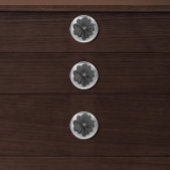 Black and White Daisy Knob, Timeless Elegance for Keramikknauf