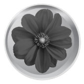 Black and White Daisy Knob, Timeless Elegance for Keramikknauf (Vorderseite)