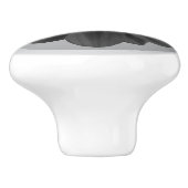 Black and White Daisy Knob, Timeless Elegance for Keramikknauf (Seitenansicht)