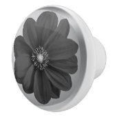 Black and White Daisy Knob, Timeless Elegance for Keramikknauf (Rechts)