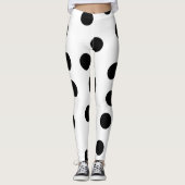 black_and_white_dalmatian_spot_pattern leggings (Vorderseite)