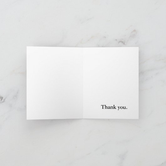 Black and White Damask Indian Mandala Danke (Innenseite)