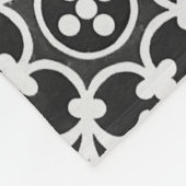 Black and white damask patterns fleecedecke (Ecke)