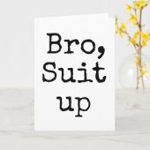 Black and White Danke Bro Card, Trauzeugen Geschen Karte (Gelbe Blume)