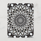 Black and White Decorative Mandala Postkarte (Vorderseite)