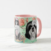 Black and White Derpy Shih Tzu Tasse (VorderseiteRechts)