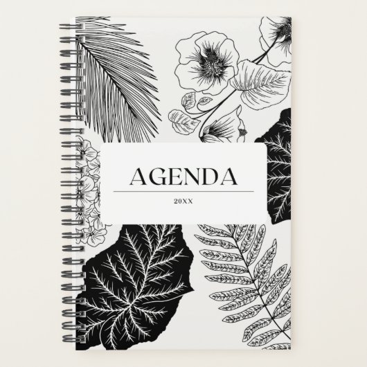 Black and White Desing Planner Planer (Vorderseite)