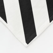 Black and White Diagonal Stripes Fleecedecke (Ecke)