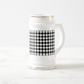 Black and White Diamond Pattern by Shirley Taylor Bierglas (VorderseiteRechts)