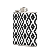 Black and white diamond pattern flachmann (Links)