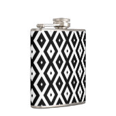 Black and white diamond pattern flachmann (Rechts)