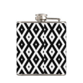 Black and white diamond pattern flachmann (Rückseite)