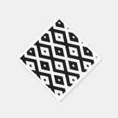 Black and white diamond pattern serviette (Ecke)