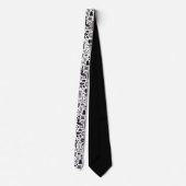 Black and White Doodles Custom Necktie Krawatte (Rückseite)