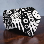 Black and White Doodles Custom Necktie Krawatte<br><div class="desc">A timeless and versatile accessory, this custom necktie features a classic black and white pattern. Perfect for adding a touch of sophistication to any outfit, whether it's for a formal event, a business meeting, or simply to elevate your everyday look. The crisp stripes create a stylish and refined appearance, making...</div>
