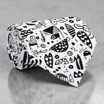 Black and White Doodles Custom Necktie Krawatte<br><div class="desc">A timeless and versatile accessory, this custom necktie features a classic black and white pattern. Perfect for adding a touch of sophistication to any outfit, whether it's for a formal event, a business meeting, or simply to elevate your everyday look. The crisp stripes create a stylish and refined appearance, making...</div>