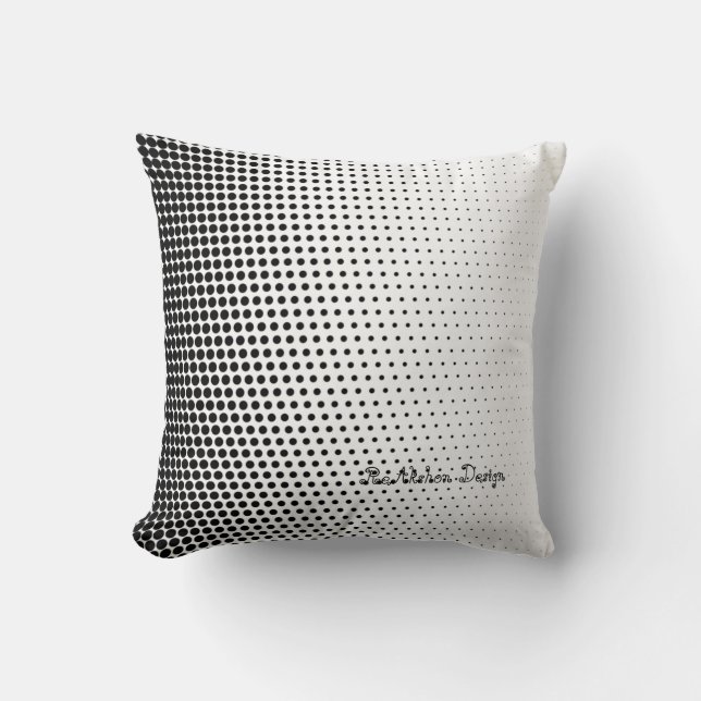 Black and white dot design fashionable pillow kissen (Vorderseite)