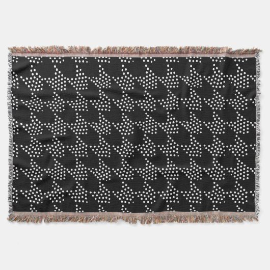 Black and white dotted tooth hound pattern decke (Vorderseite)