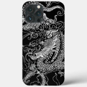 Black and White Dragon Case-Mate iPhone Hülle (Rückseite)
