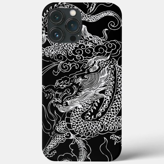 Black and White Dragon Case-Mate iPhone Hülle (Rückseite)