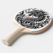 Black and White Dragon Personalized Tischtennis Schläger (Vorderseite)