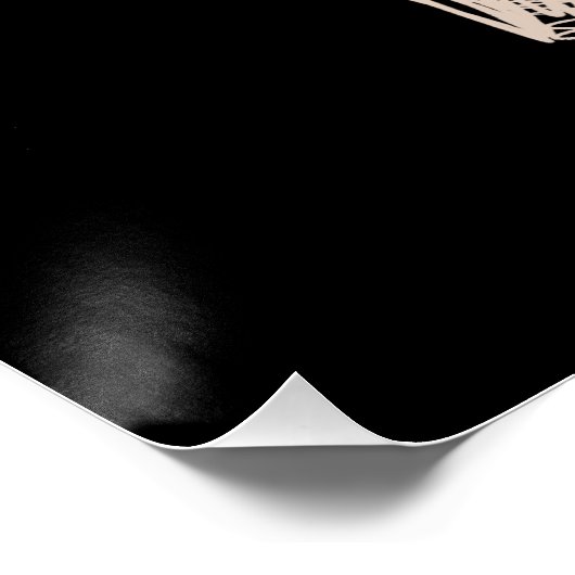 Black and white Dragon sketch Poster (Ecke)