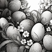 Black and White Easter Eggs  Krawatte