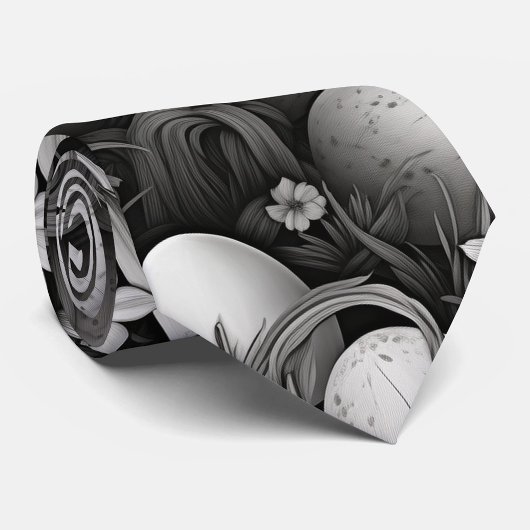 Black and White Easter Eggs  Krawatte