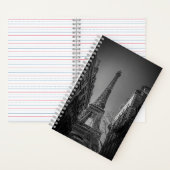 black and white eiffel tower photo notizblock (Innen)