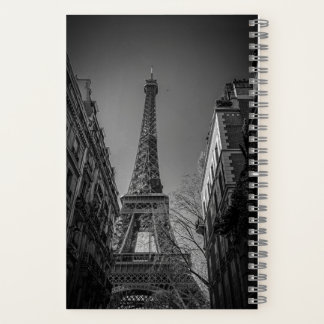 black and white eiffel tower photo  notizblock