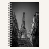 black and white eiffel tower photo notizblock (Vorderseite)