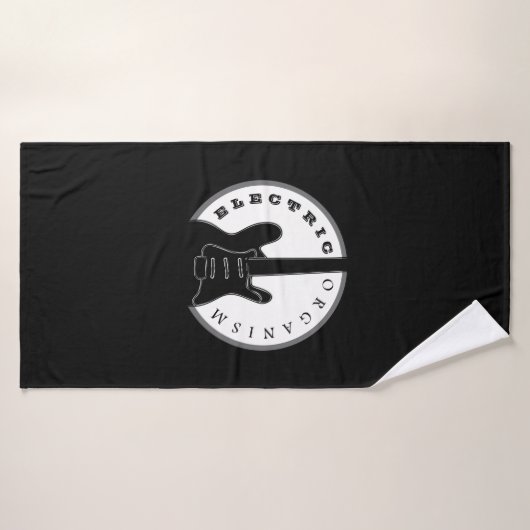 Black and White Electric Gitarren Rock Music Moder Badehandtuch (Badehandtuch)