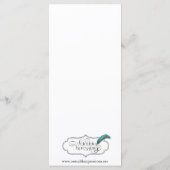 Black and White Elegance Brides Wedding Menu Menükarte (Rückseite)