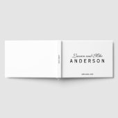 Black and White Elegant Couple Name Wedding Script Gästebuch (Voll)