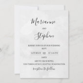 Black and White Elegant Minimalist Invitation Einladung (Vorderseite)