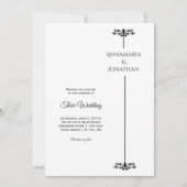 Black and White Elegant Minimalist Photo Wedding | Einladung (Vorderseite)