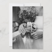 Black and White Elegant Minimalist Photo Wedding | Einladung (Rückseite)