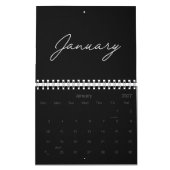 Black and White Elegant Modern Script 2026 Kalender (Jan 2027)