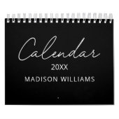 Black and White Elegant Modern Script 2026 Kalender (Titelbild)